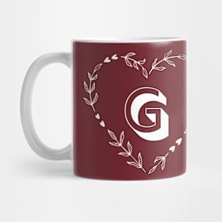 Letter G Flower Monogram Mug